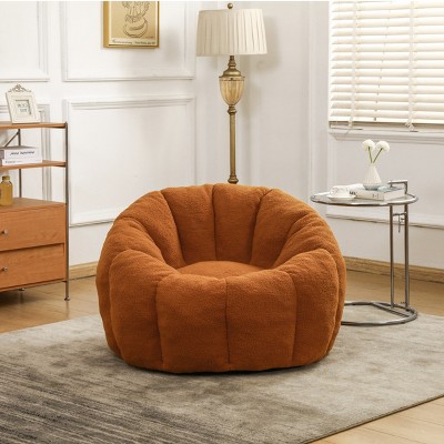 Teddy Fabric Large Bean Bag Chair,Adult Fluffy Bean Bag Chair,Bean Bag Sofa Chair With Armrests,Living Room Bean Bag Chair-Cuddlewood