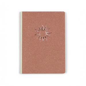 Denik Hardbound Canvas Notebook Rise & Shine Dot Grid: Multicolor Journal, 128 Pages, 5.25x7.25", Narrow Rule - 1 of 3