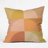 16"x16" Poems Geometric Color Block V Throw Pillow Orange - Deny Designs