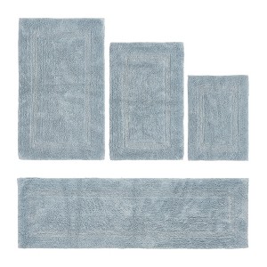 Lux Premium 100% Cotton Tufted Solid Reversible 4 Piece Bath Rug Set – Ultra-Soft, Water-Absorbent, Durable, Machine Washable Bathroom Rug - 1 of 4