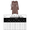 Clearlove Women Spring Tunic Dress 2025 V Neck Casual Tiered Long Sleeve A-Line Swing Mini Babydoll Dress - 4 of 4
