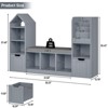 Kids Bookshelf with Seat Cushion & Movable Drawers, Multi-Purpose Toy Storage Bookcase - 2 of 4