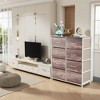 FONTOI Multi-Drawer Multicolored Dresser Fabric Storage Tower for Bedroom Hallway Nursery Closet, Tall Chest Organizer Unit, Easy Pull Handle - 4 of 4