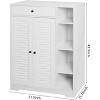Slim Shoe Cabinet For Entryway,Shoe Cabinet with Doors Drawer Hanger,4 Tier Freestanding Shoe Rack Organizer, Bathroom Floor Cabinet for Living Room - 2 of 4