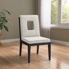 Meridian Furniture,Gwendolyn Linen Textured Fabric Dining Side Chair, Set of 2 - 2 of 4