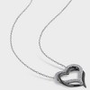 5/8 CT. T.W. White Sapphire Heart Shaped Pendant in Sterling and Black Rhodium Plated Silver - 18" - White - image 2 of 2