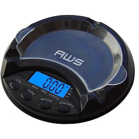 BT2 Series Digital Gram Pocket Weight Scale, Stainless-Steel Surface,  Backlit LCD - Black, 200 X 0.01G - AMERICAN WEIGH SCALES