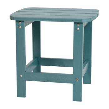Merrick Lane Poly Resin Indoor/Outdoor All-Weather Adirondack Side Table