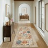 Abynow Diamond Distressed Persian Style Washable Indoor Rug - 3 of 4