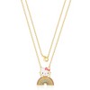 Sanrio Hello Kitty 18kt Flash Gold Plated Crystal Rainbow Necklace, 18'' Chain - 4 of 4