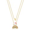 Sanrio Hello Kitty 18kt Flash Gold Plated Crystal Rainbow Necklace, 18'' Chain - image 4 of 4