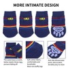 Unique Bargains Dog Cats Non-Slip Socks Smiling Face Pattern Paw Protection and Traction Dark Blue 4 Pcs - 2 of 4
