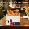 Commercial Countertop Food Warmer, 20 Quart Stainless Steel Food Warmer with Temperature Control & Lid, Catering, Restaurant, Fits 21 x 12.8 Pan - 3 of 4