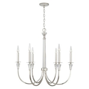 Capital Lighting Laurent 6 - Light Chandelier in  Polished Nickel - 1 of 4