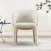 Modern Teddy Barrel Chair,Upholstered Comfy Accent Chair with Curved Backrest for Living Room,Bedroom,Reception-Baofuwish - 3 of 4