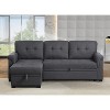 TiramisuBest Modern L-Shaped Lounger Sofa with Hidden Storage, Dark Gray Modular Sectional Couch for Living Room - 4 of 4