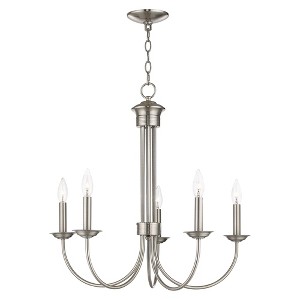 Livex Lighting Estate 5 - Light Chandelier in  Brushed Nickel - 1 of 2