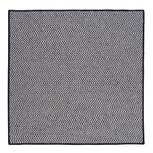 Colonial Mills Outdoor Houndstooth Tweed Braided Rug, Navy 4' square, Square Shape - 1 of 1
