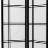 6 ft. Tall Double Cross Shoji Screen - Black (4 Panels) - 2 of 3