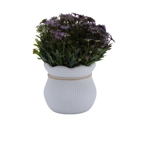 Unique Bargains Artificial Plants Flower Bud Vase Plastic 3.43"x3.43"x7.48" 1 Pc - 1 of 4