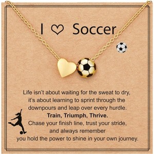 Sports Theme Necklace 4 Ball Designs Adjustable 16+3 Inch Christmas Gift - 1 of 4