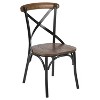 Taylor & Logan Lara Hand Scraped Cross Back Dining Chair: Metal Frame, 400lb Capacity, No Assembly Required - 3 of 4
