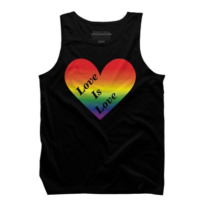 Adult Design By Humans Love Is Love Rainbow Heart Pride By ArnyaTees Tank Top