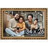 PosterPalooza | 34x26 Wood Antique Frame with UV Acrylic, 4 Finishes: Bronze, Gold, Silver, and Black - 2 of 4