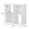 Racxily 4-Cube Storage Organizer Bookshelf -stylish Storage Organizer Book Case for Home Bedroom Office, Easy Assembly - 3 of 4