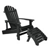 King Hamilton Folding Patio Adirondack Chair & Ottoman Black - highwood: Weather-Resistant, 400lb Capacity - 2 of 4