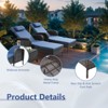 Outdoor Patio Chaise Lounge Chairs with Cushion - 4 of 4