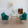 DYHOME Modern Dining Chairs Set of 4, Mid Century Dining Chairs with 5.12” Cushions, Velvet Upholstered Dining Chairs with Back Pull Rod - 2 of 4