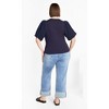 Women's Plus Size Kiki Top - navy | CITY CHIC - image 3 of 4