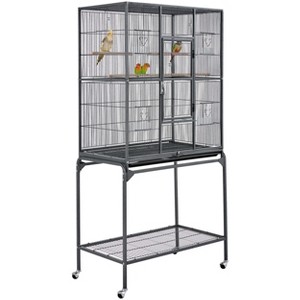 Yaheetech 63’’H Large Bird Cage Parrot Cage with Detachable Stand Black - 1 of 4
