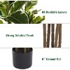Artificial Rubber Tree Plant 6ft Tall Faux Ficus Tree Potted Fake Tropical Plants Decorative House Plants Large Floor Artificial Trees for Home Decor - 4 of 4