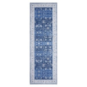 Soft Area Rugs - Machine Washable for Living Room, Non Slip Thin Low Pile Carpet, Vintage Boho Indoor Large Rugs for Bedroom Dining Room - 1 of 4