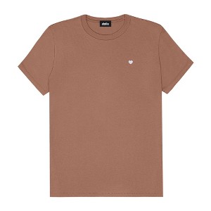 Dalix Lil Heart Face Embroidered Lightweight Relaxed Jersey Tee Summer Cute Short Sleeve T Shirt Womens - 1 of 4