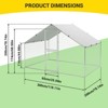 Chicken Cage, Metal Galvanized Pipe, Double Door + Pointed Roof + Polyester Rain Cover, Chicken Cages For Outside, Suitable for Farm Yard, Outdoor - 3 of 4