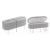Lyngins Velvet Storage Benches with Wood Legs,Upholstered Storage Ottoman Bench for Living Room,Bedroom - 3 of 4