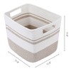 REGALWOVEN Cotton Rope Handcrafted Breathable Odorless Open Storage Bins 11 x 11 x 11 Inch 1 Pc - 3 of 4