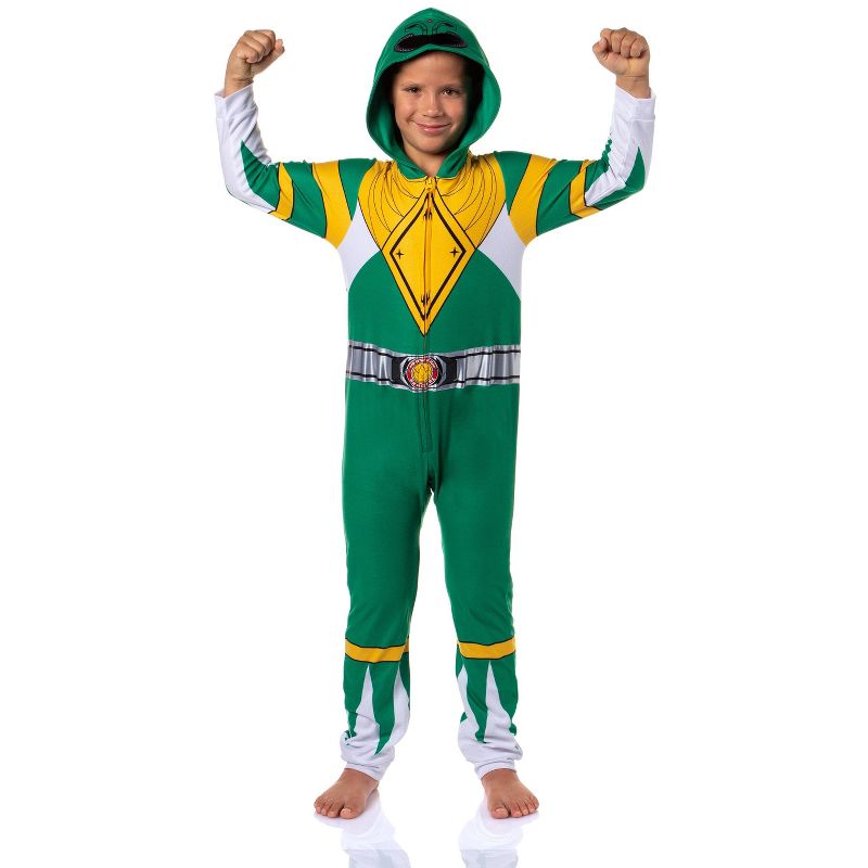 Power Rangers Boy's All Character Union Suit Costume Sleep Pajama Multicolored, 2 of 6