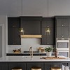 ALOADECOR Transitional Farmhouse Brown Lantern Glass Chandelier 1-Light Industrial Rustic Pendant Lighting Fixture - 4 of 4