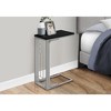 Monarch Specialties Accent Table C-Shaped End Side Snack Living Room Bedroom Metal Laminate Black Grey Transitional - 2 of 4