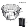 AZL1 Life Concept Safety Gate Adjustable 6 Panels Metal Play Yard Fireplace Christmas Tree Fence with Stairs Gate for Home, Black, 26.2"*30.5"*8.3" - 3 of 4