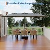 15ft Large Patio Umbrella，Rectangular Patio Umbrella with Crank Handle, UV Protection for Outdoor Market, Backyard, Pool - 2 of 4