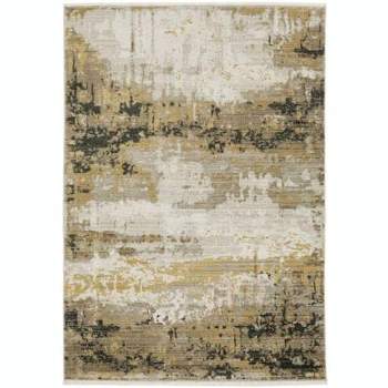 Oriental Weavers B2061X240330ST 7 ft. 10 in. x 10 ft. 10 in. Bauer Machine Made Rug, Gold