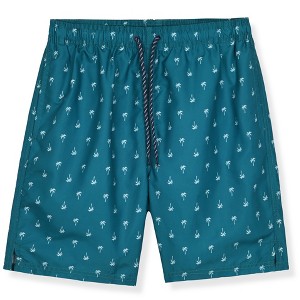 Blue Horizon Swimwear Mens Slim Fit Swim Shorts 7 inch Swim Trunks- Quick Dry Mens Bathing Suits with Mesh Lining - 1 of 4