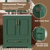 24"/30"W Bathroom Vanity with Ceramic Sink, Bathroom Storage Cabinet with Divided Drawer, Door Shelves & Soft Close Door - ModernLuxe - 4 of 4