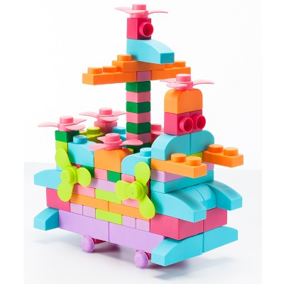 UNiPLAY Plus 42-Piece Soft Building Blocks with Storage Box Educational Creativity Learning Toy for Ages 3 Primary & Up Kids 