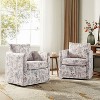 Cedric Modern Upholstered Slipcovered Swivel Chair Set of 2|HULALA HOME - 2 of 4